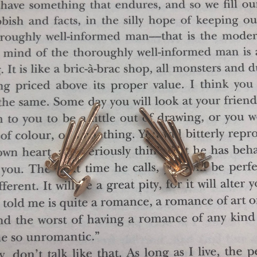 Sunshine Stud Earrings Gold Color - Picture 2 of 3